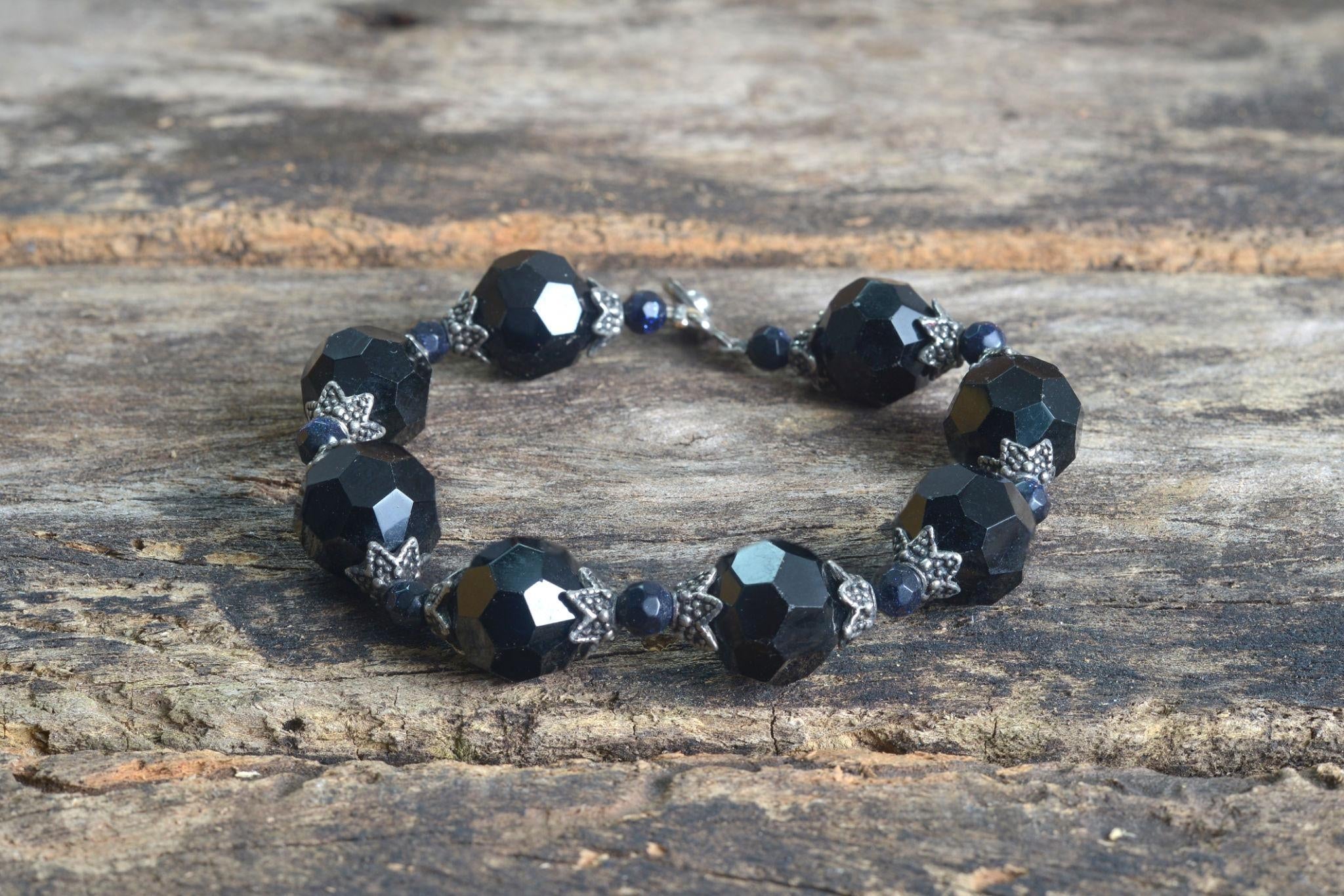 Black Onyx / Black Obsidian Bracelet