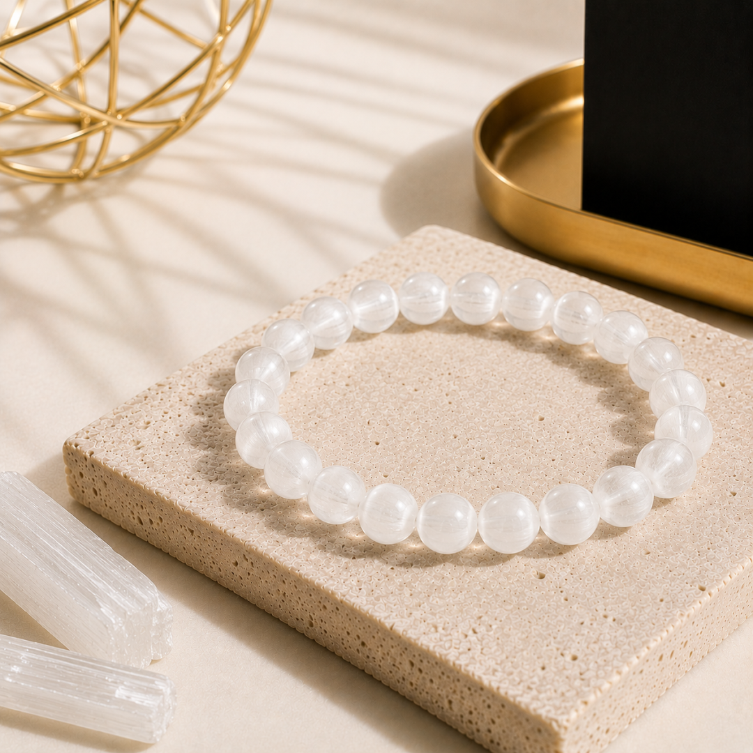 Selenite bracelet