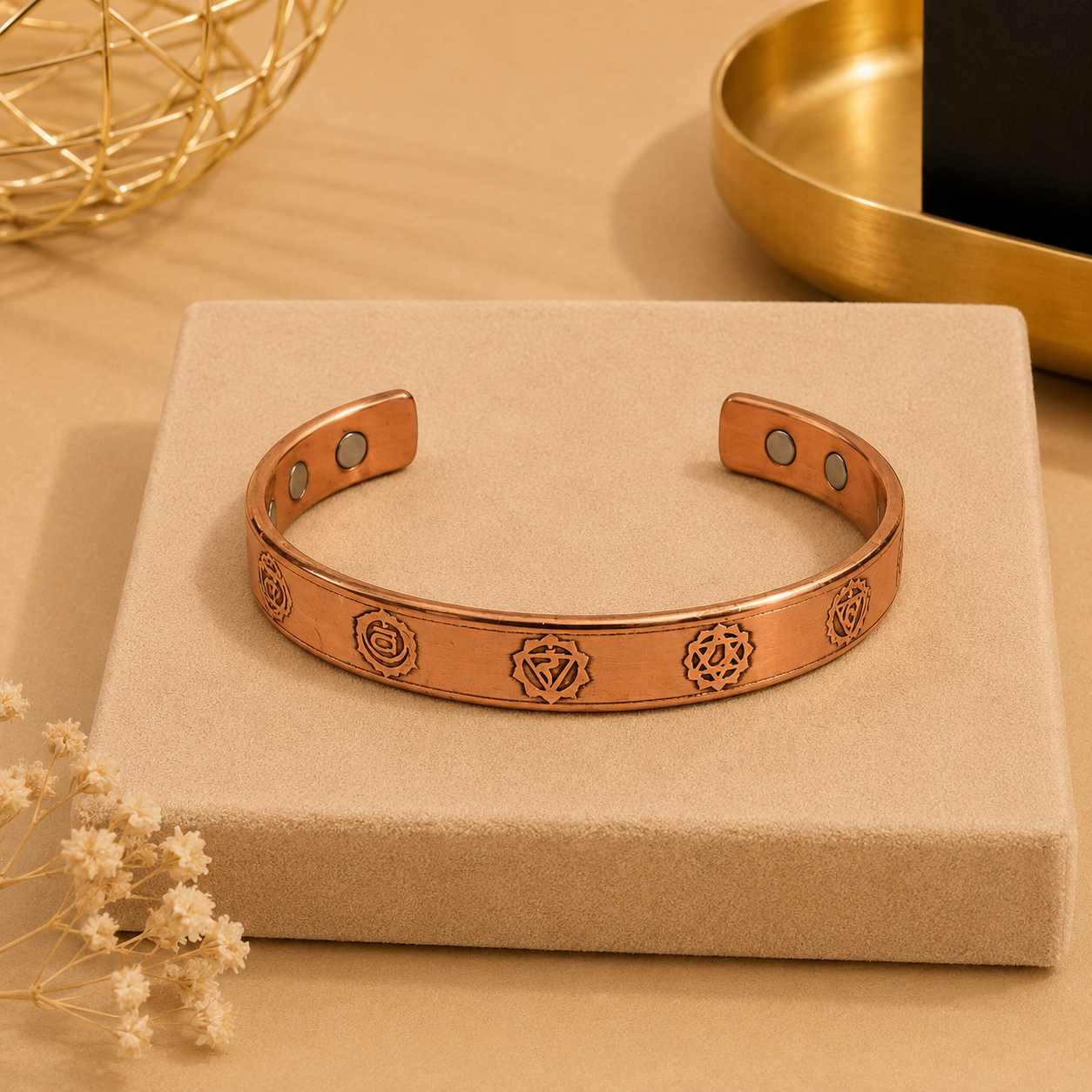 Copper Bangle 7 Chakra