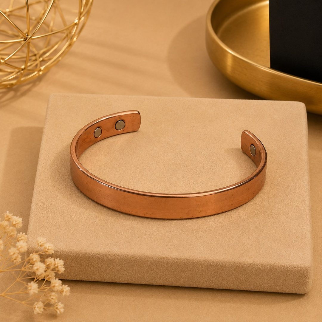 Copper Smooth Magnetic Bangle
