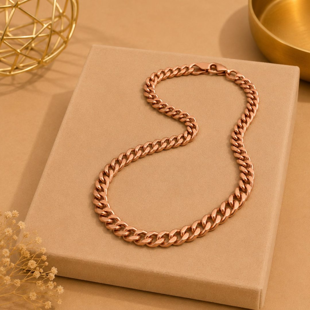 Copper Cuban Links Necklace