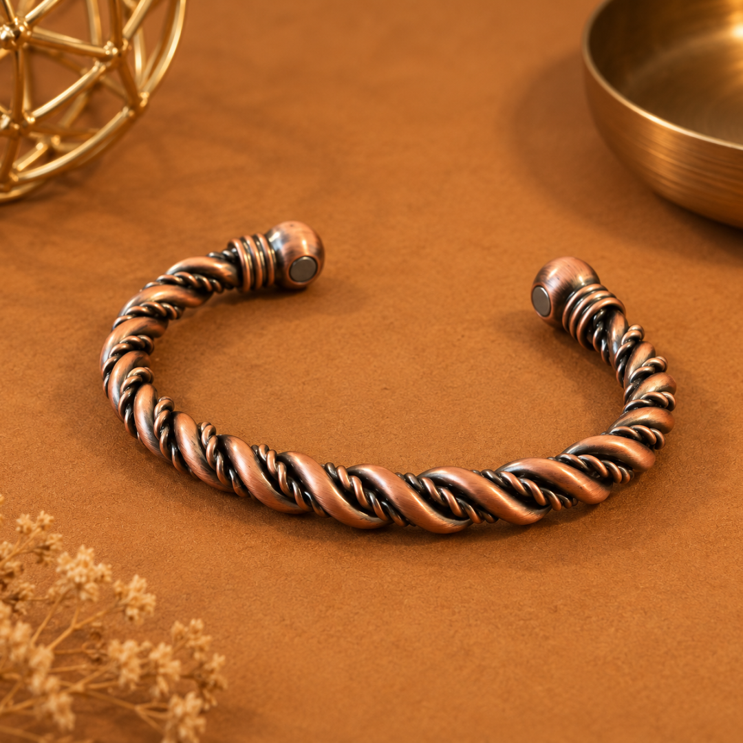 Tensor Copper Magnetic Bangle